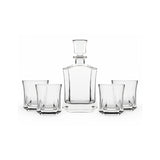 The Windsor Modern Whiskey Set – 5 Pieces (1 Decanter 27oz + 4 Glasses)