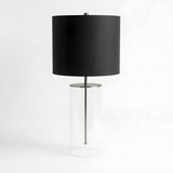 Haven Glass Table Lamp with Black Shade - Modern Luxury Lighting