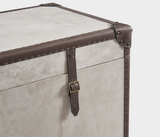 Denver Elegant Trunk - Cappuccino Suede - Vintage Style Refinement