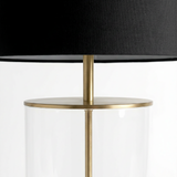 Haven Glass Table Lamp with Black Shade - Modern Luxury Lighting