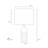 Vera Ceramic Gradient Table Lamp – Handcrafted Modern Design with Black Linen Shade