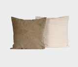 Famous Haus - Corduroy Velvet Camel Pillow Cover – Chic Decor Enhancement