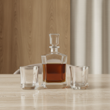 The Windsor Modern Whiskey Set – 5 Pieces (1 Decanter 27oz + 4 Glasses)