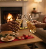 Melin stemless champagne flute Set of 6, Crystal Glass, 10 oz Champagne Glasses, Prosecco Mimosa Glasses