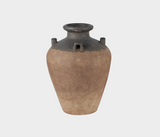 Famous Haus - Nippur Charming Ceramic Vase with Loop Handles – Timeless Rustic Charm