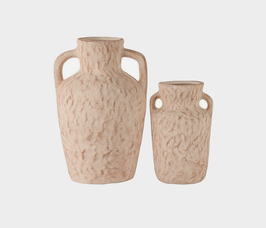 Amalfi Amphora Ceramic Vases – Rustic Texture Elegance