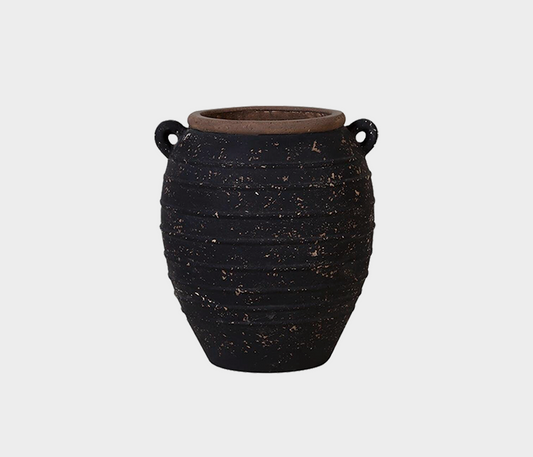 Famous Haus - Samar Charming Ceramic Vase – Stylish Dual Handles