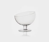 Famous Haus - Elegant Diagonal Glass Bowl – Modern Flair Pedestal Design