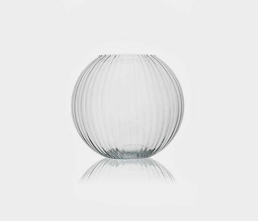 Famous Haus - Ribbed Glass Flowerpot – Modern Elegance