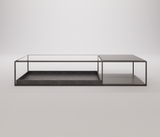 COFFEE TABLE MELINA SILVER - Famous Haus - Minimalism refined to its purest form; this coffee table captures the essence of modern sophistication.