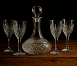5-Piece Set with 4 Glasses and 1 Whiskey Decanter 47oz