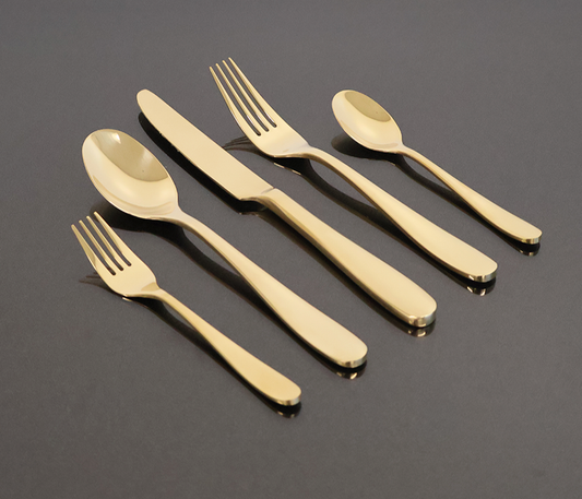 London 30 PCS - Stainless Steel Cutlery Set - Gold