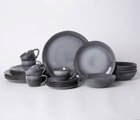 Aegis Elegant Stoneware Dinnerware Set – Service for 4 - 20 Pieces