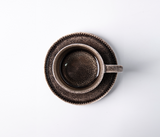 Rhodes Elegant Porcelain Dinnerware Set - Service fot 4 - Dark Brown