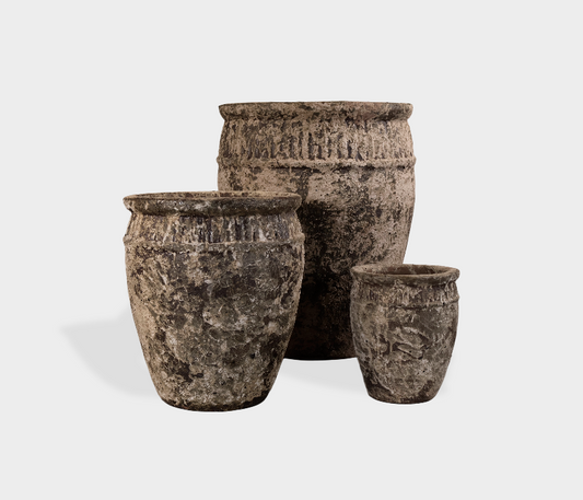 Riverton Aged Ceramic Planter Trio