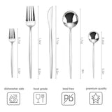 LINCOLN 30 PCS - Stainless Steel Cutlery Set - Silver Polish