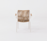 George Elegant White/Sand Chair – Waterproof Fabric Ultimate Comfort