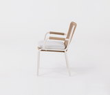 George Elegant White/Sand Chair – Waterproof Fabric Ultimate Comfort