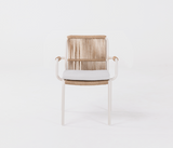 George Elegant White/Sand Chair – Waterproof Fabric Ultimate Comfort