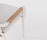 George Elegant White/Sand Chair – Waterproof Fabric Ultimate Comfort