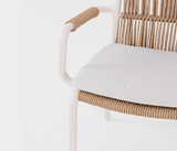 George Elegant White/Sand Chair – Waterproof Fabric Ultimate Comfort