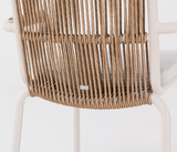 George Elegant White/Sand Chair – Waterproof Fabric Ultimate Comfort