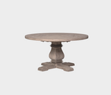 Famous Haus - Elegant Round Dining Table – Natural Rustic Finish