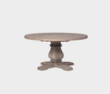 Famous Haus - Elegant Round Dining Table – Natural Rustic Finish