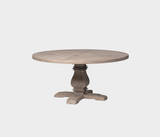 Famous Haus - Elegant Round Dining Table – Natural Rustic Finish