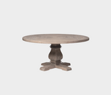 Famous Haus - Elegant Round Dining Table – Natural Rustic Finish