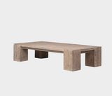 Famous Haus - Rustic Coffee Table – Natural Wood Elegance
