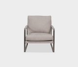 Alex Elegant Metal Frame Armchair – Cozy Padded Comfort