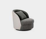 Harper Luxurious Swivel Armchair – Elegant Leather Trim