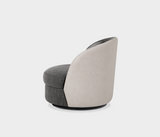 Harper Luxurious Swivel Armchair – Elegant Leather Trim