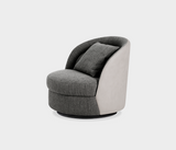 Harper Luxurious Swivel Armchair – Elegant Leather Trim