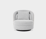 Harper Luxurious Swivel Armchair – Elegant Leather Trim