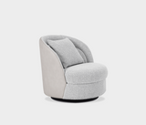 Harper Luxurious Swivel Armchair – Elegant Leather Trim