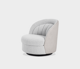 Harper Luxurious Swivel Armchair – Elegant Leather Trim