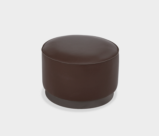 Famous Haus - Sophisticated Leather Ottoman – Elegance Redefined