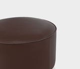 Famous Haus - Sophisticated Leather Ottoman – Elegance Redefined