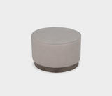 Famous Haus - Sophisticated Leather Ottoman – Elegance Redefined
