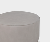 Famous Haus - Sophisticated Leather Ottoman – Elegance Redefined