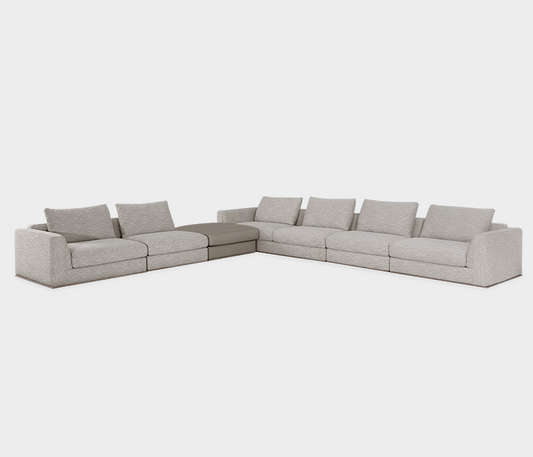 Famous Haus -Sofa Adam - Linen Gray - Luxurious Modular Sofa – Ultimate Comfort