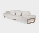 Famous Haus - Luxurious Chenille Sofa – Stainless Steel Elegance
