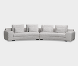 Famous Haus - Elegant Curved Sofa – Ergonomic Support