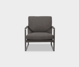 Alex Elegant Metal Frame Armchair – Cozy Padded Comfort