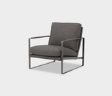 Alex Elegant Metal Frame Armchair – Cozy Padded Comfort