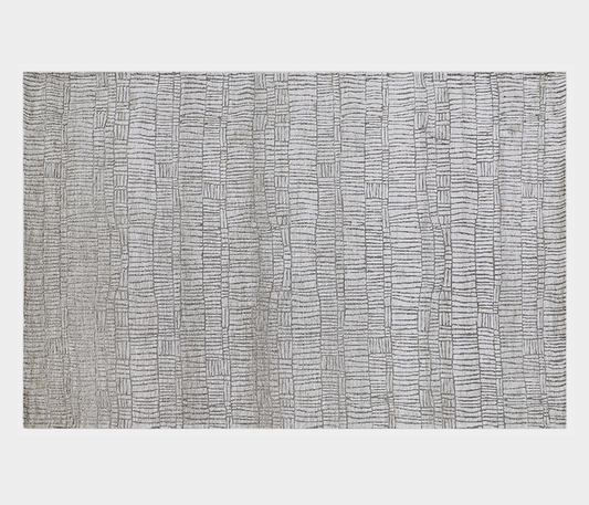 Famous Haus - Sophisticated Geometric Fabric Rug – Artisanal Texture