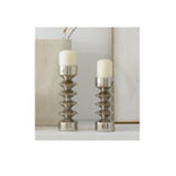 SILVER ALUMINUM CANDLESTICK