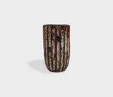 Famous Haus - Rustic Ribbed Ceramic Planter – Unique Textured Elegance